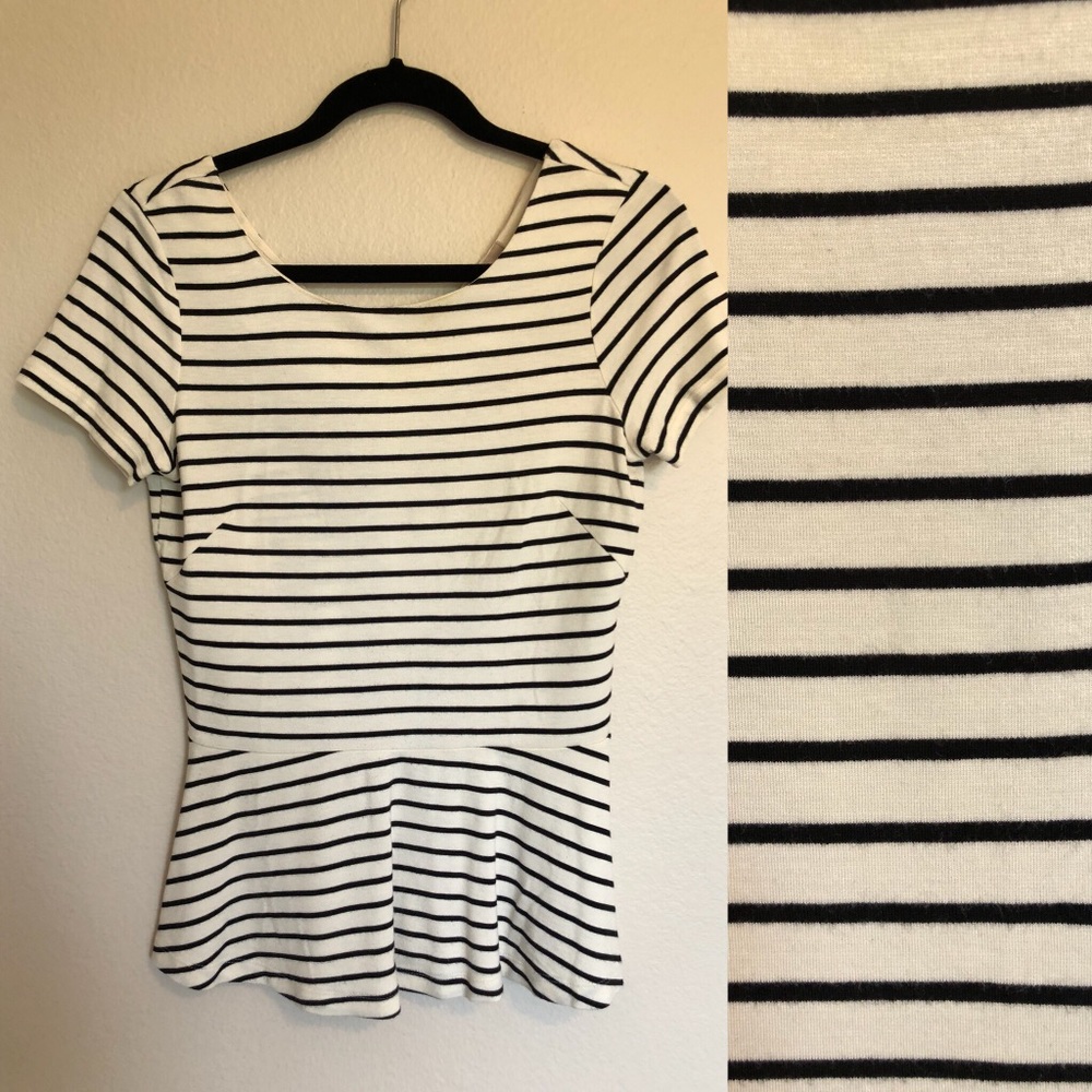 Peplum Stripe Top